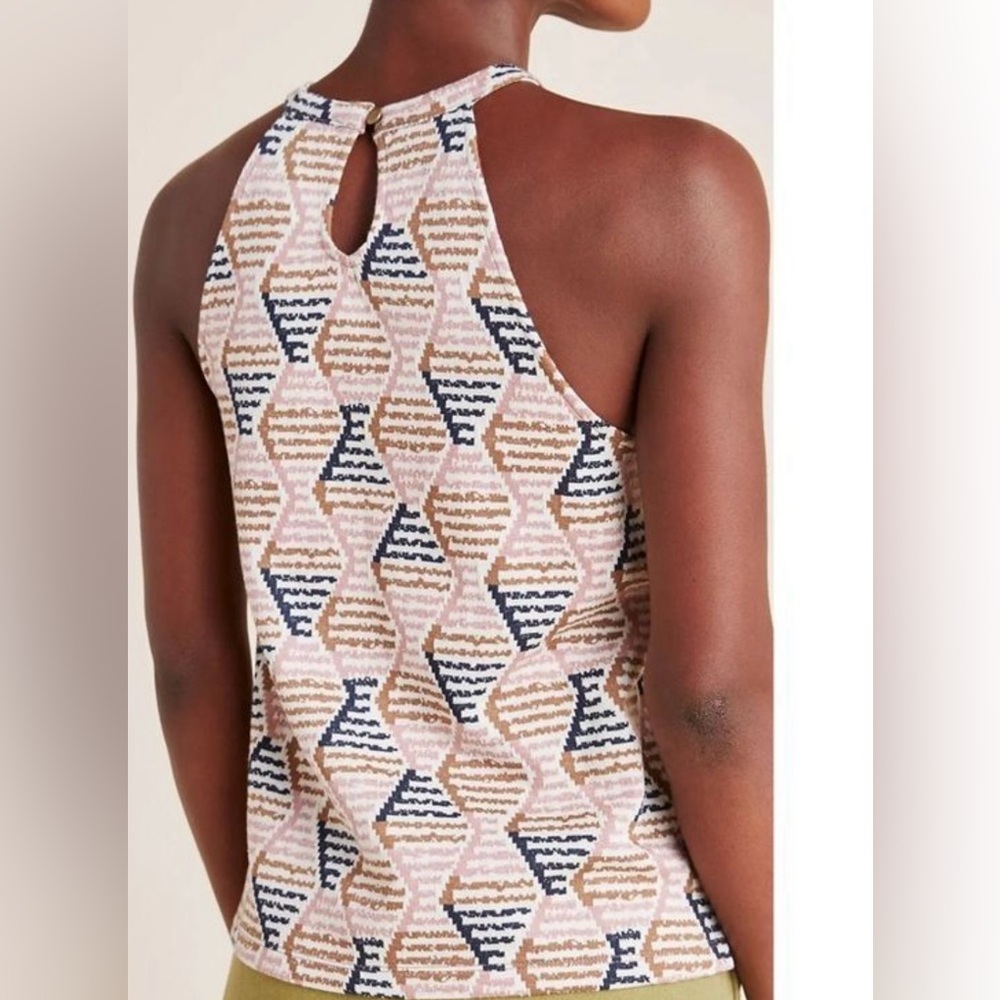 Anthropology Nwt Patterned Halter Neck Top - image 5
